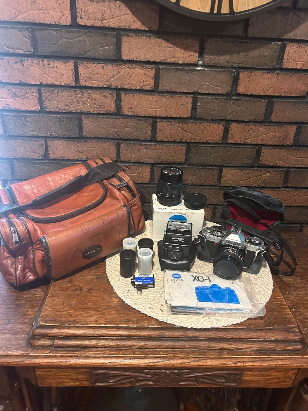 VINTAGE Minolta XG1 35mm Film Camera with Accessories